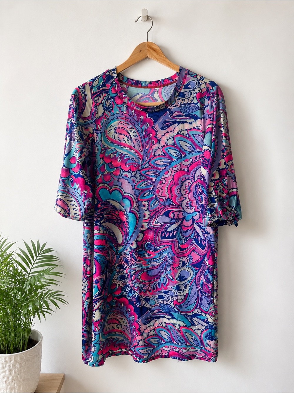 Lilly Pulitzer Multicolor Paisley Shift Dress - Pink, Blue, Purple